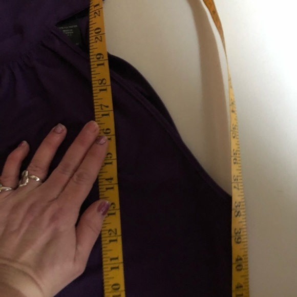 Express size large purple sleeveless with attached scarf w/ key hole back - Picture 8 of 10